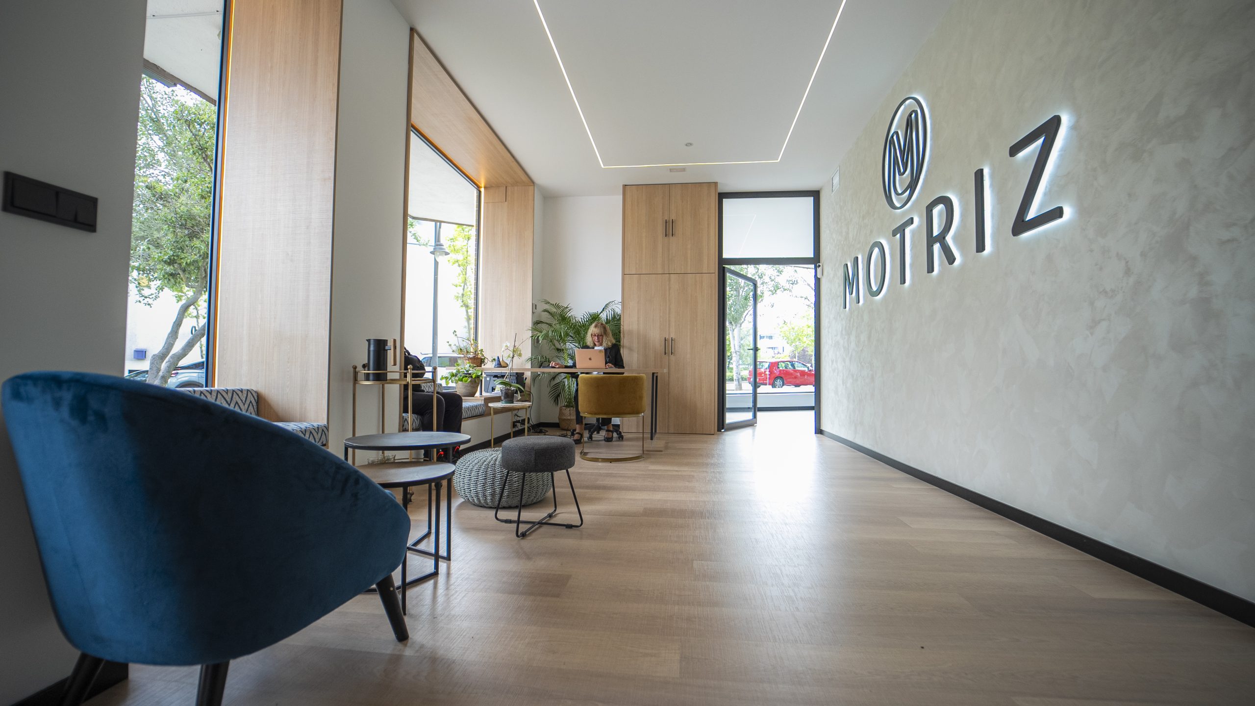 Recepción de la clínica Motriz en Tres Cantos